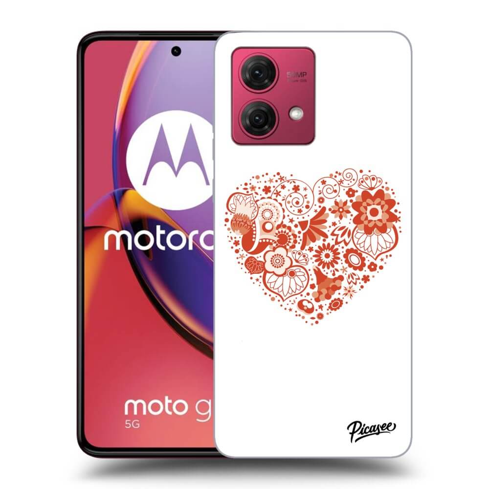 Silikonový Průhledný Obal Pro Motorola Moto G84 5G - Velké Srdce