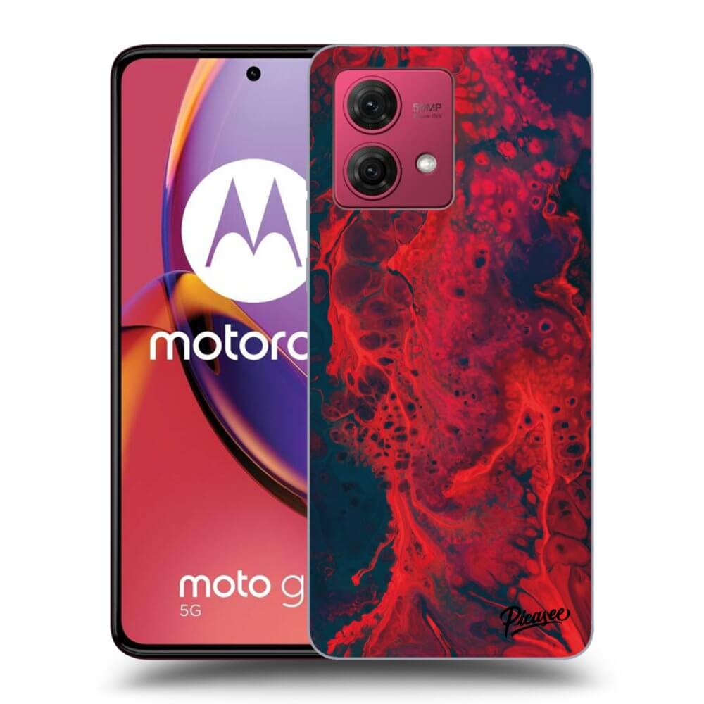 Silikonový Průhledný Obal Pro Motorola Moto G84 5G - Organic Red