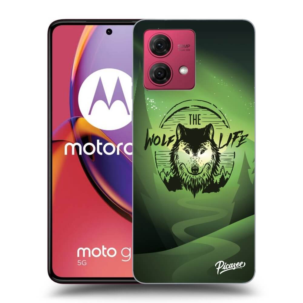 Silikonový černý Obal Pro Motorola Moto G84 5G - Život Vlka