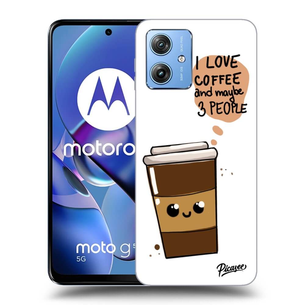 Silikonový černý Obal Pro Motorola Moto G54 5G - Cute Coffee