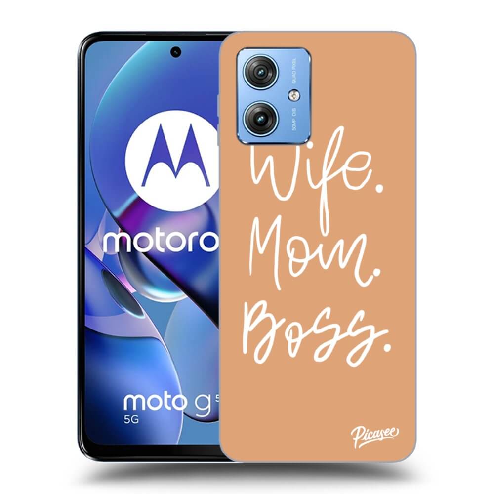 Silikonový Průhledný Obal Pro Motorola Moto G54 5G - Boss Mama