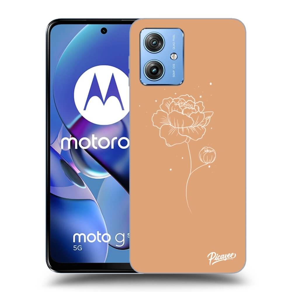 Silikonový Průhledný Obal Pro Motorola Moto G54 5G - Peonies