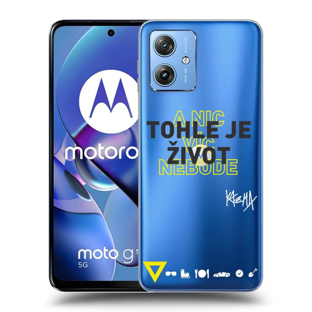 Silikonový Průhledný Obal Pro Motorola Moto G54 5G - Kazma - TOHLE JE ŽIVOT A NIC VÍC NEBUDE