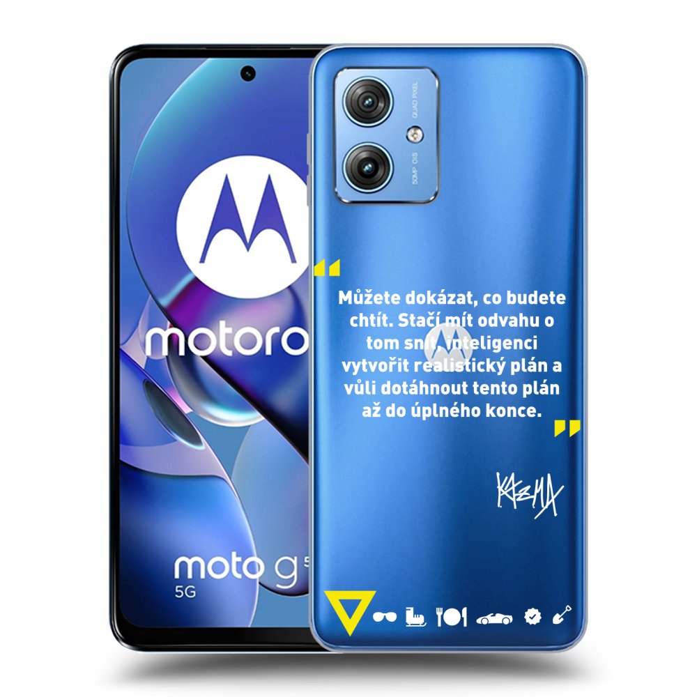 Silikonový Průhledný Obal Pro Motorola Moto G54 5G - Kazma - MŮŽETE DOKÁZAT, CO BUDETE CHTÍT