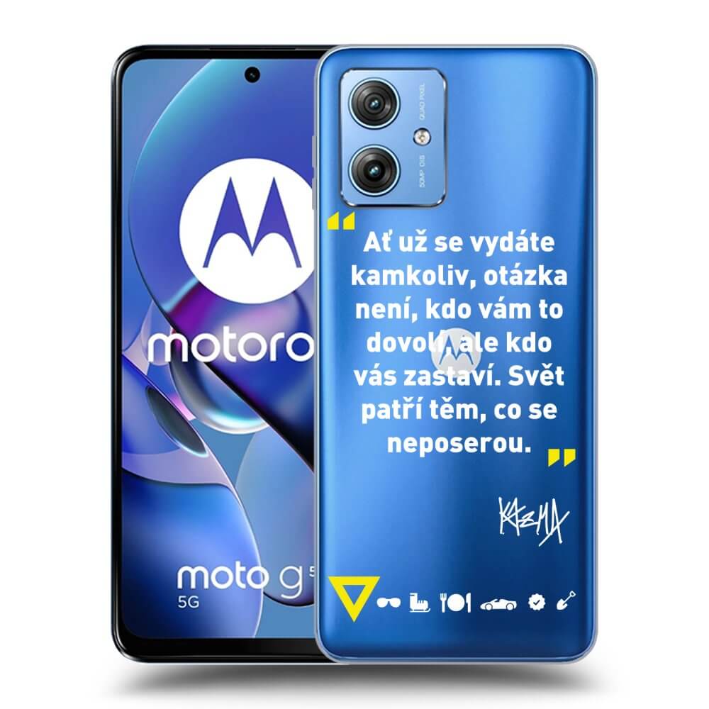 Silikonový Průhledný Obal Pro Motorola Moto G54 5G - Kazma - SVĚT PATŘÍ TĚM, CO SE NEPOSEROU