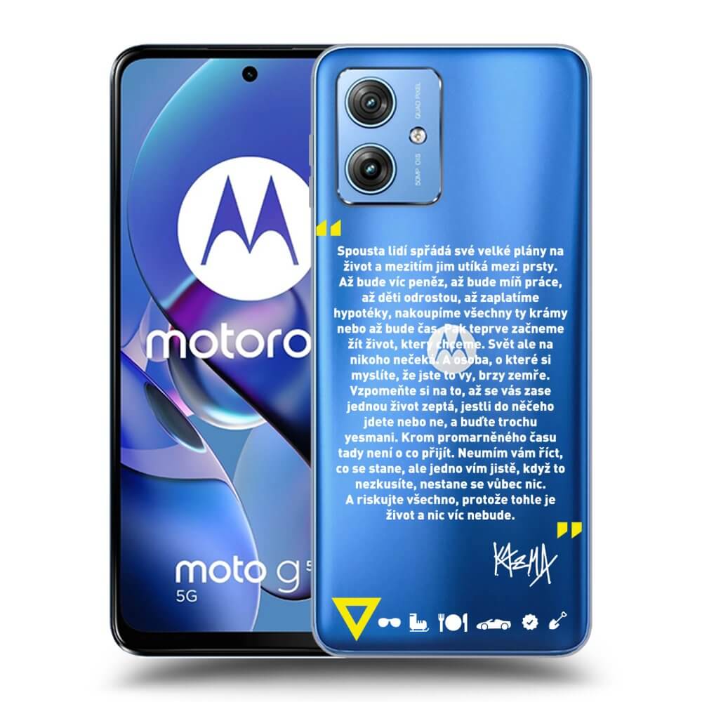 Silikonový Průhledný Obal Pro Motorola Moto G54 5G - Kazma - BUĎTE TROCHU YESMANI