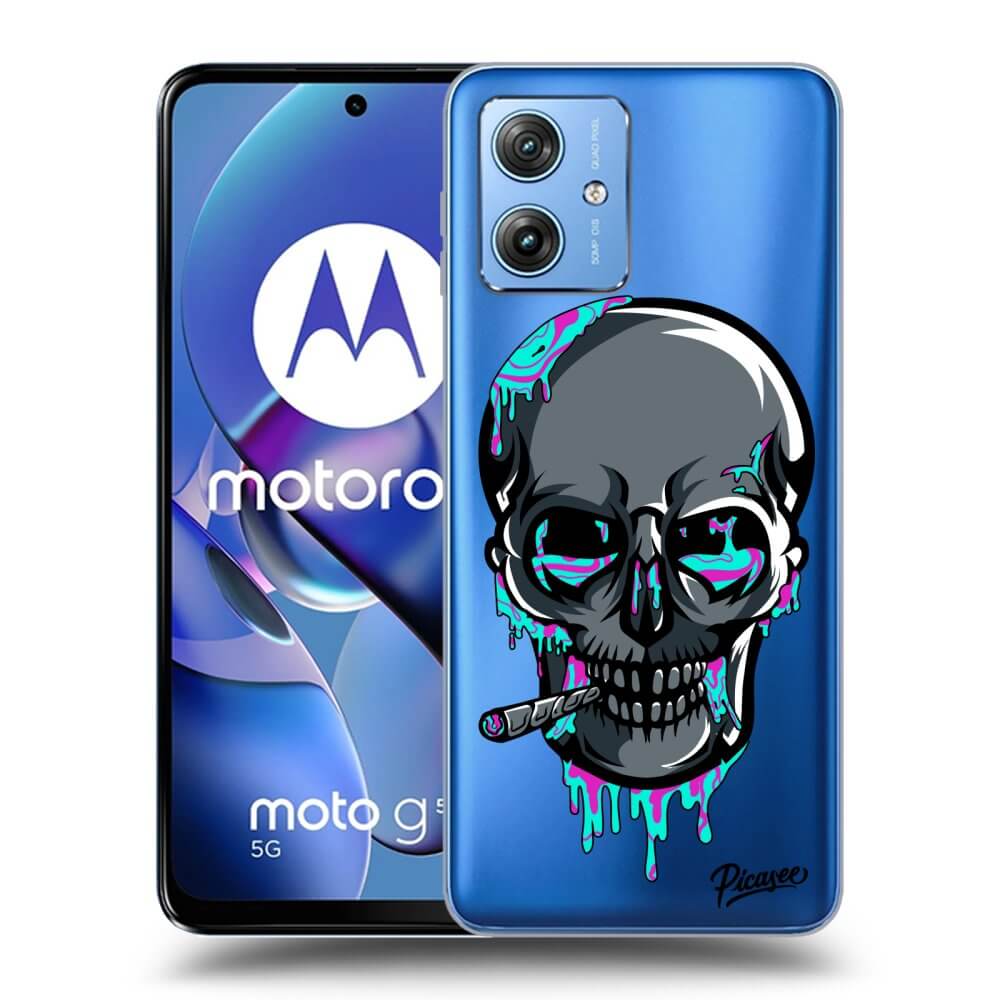 Silikonový Průhledný Obal Pro Motorola Moto G54 5G - EARTH - Lebka 3.0