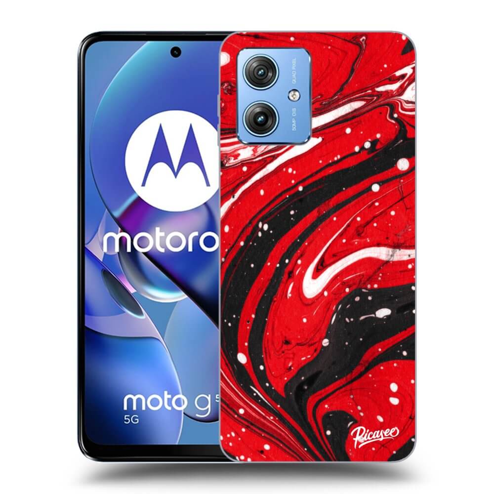 Silikonový Průhledný Obal Pro Motorola Moto G54 5G - Red Black