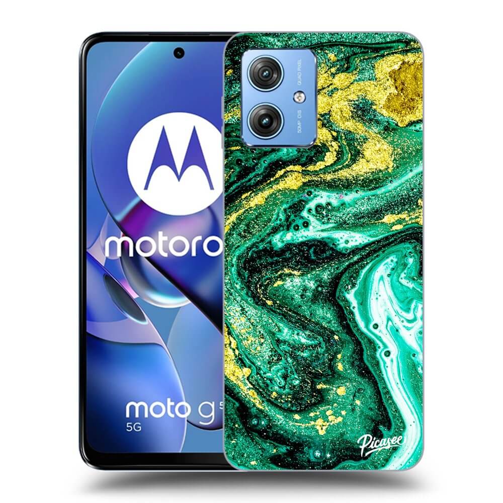 Silikonový Průhledný Obal Pro Motorola Moto G54 5G - Green Gold