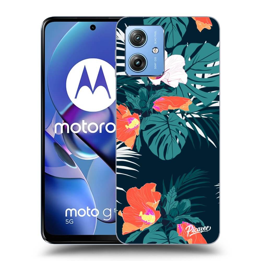 Silikonový Průhledný Obal Pro Motorola Moto G54 5G - Monstera Color