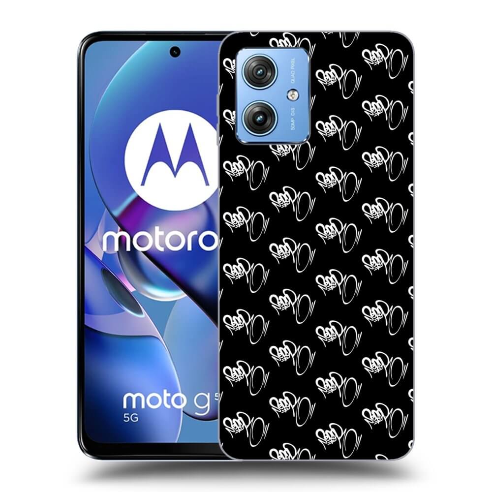 Silikonový černý Obal Pro Motorola Moto G54 5G - Separ - White On Black