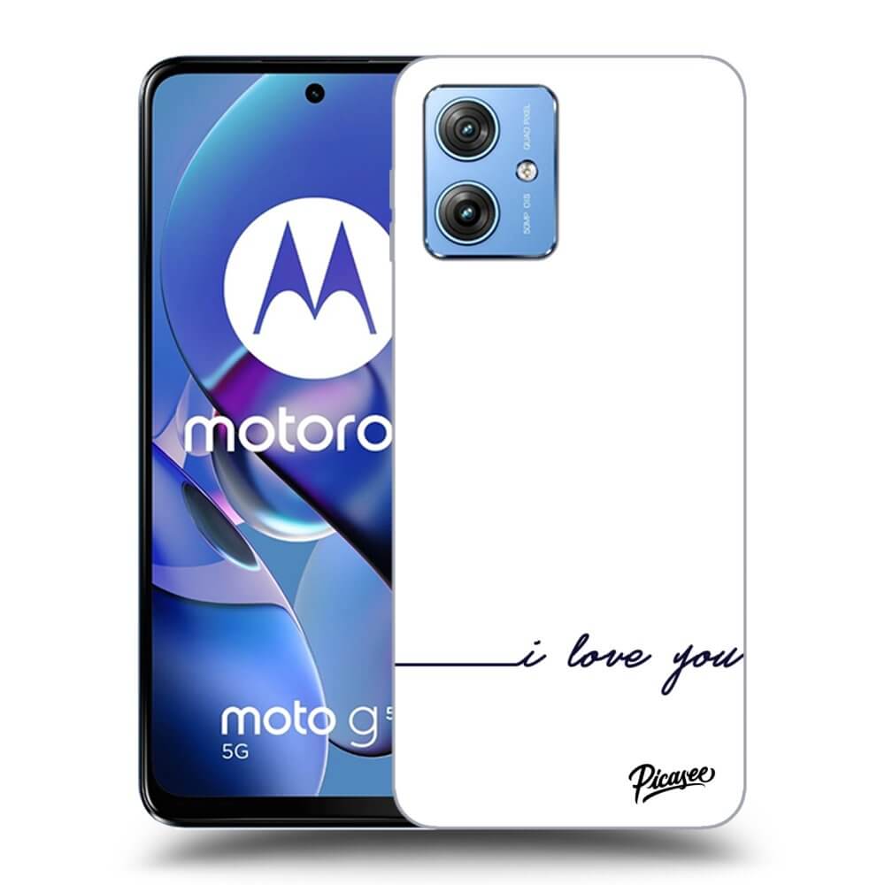 Silikonový černý Obal Pro Motorola Moto G54 5G - Miluji Tě