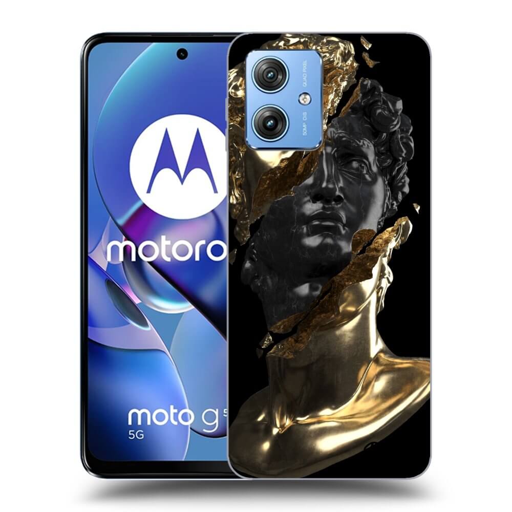 Silikonový černý Obal Pro Motorola Moto G54 5G - Gold - Black