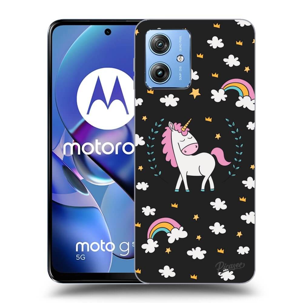 Silikonový černý Obal Pro Motorola Moto G54 5G - Unicorn Hvězdné Nebe