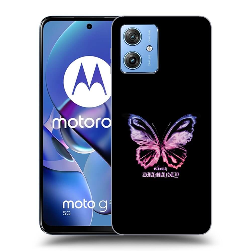 Silikonový černý Obal Pro Motorola Moto G54 5G - Diamanty Purple