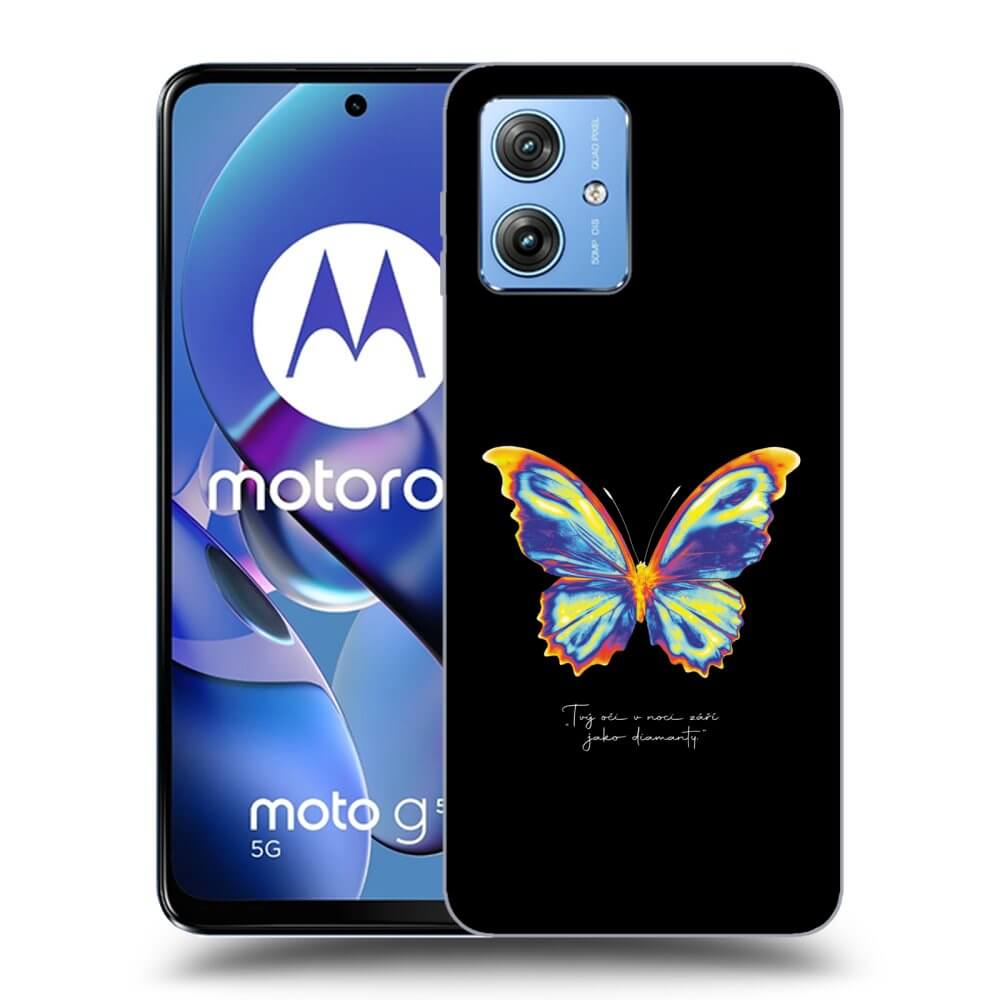 Silikonový černý Obal Pro Motorola Moto G54 5G - Diamanty Black