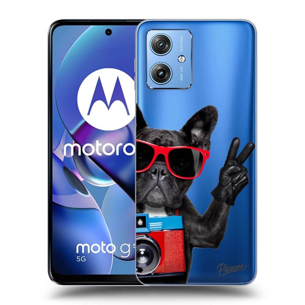 Silikonový Průhledný Obal Pro Motorola Moto G54 5G - Francouzský Buldoček