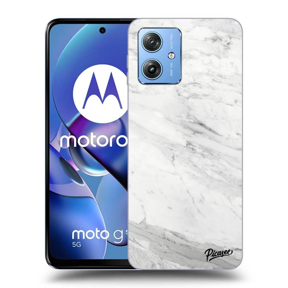 Silikonový Průhledný Obal Pro Motorola Moto G54 5G - White Marble