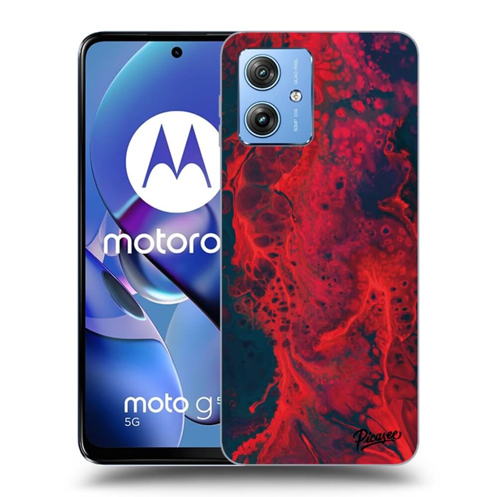 Silikonový Průhledný Obal Pro Motorola Moto G54 5G - Organic Red