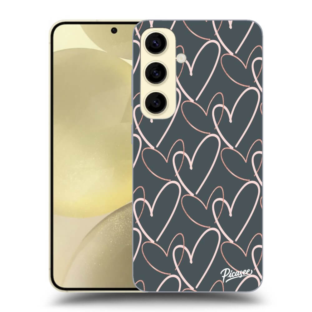 Silikonový černý Obal Pro Samsung Galaxy S24 S921B 5G - Lots Of Love