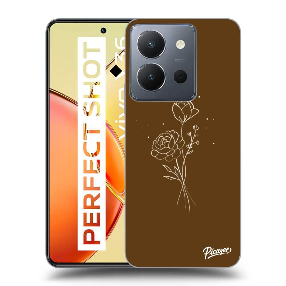 Silikonový Průhledný Obal Pro Vivo Y36 4G - Brown Flowers