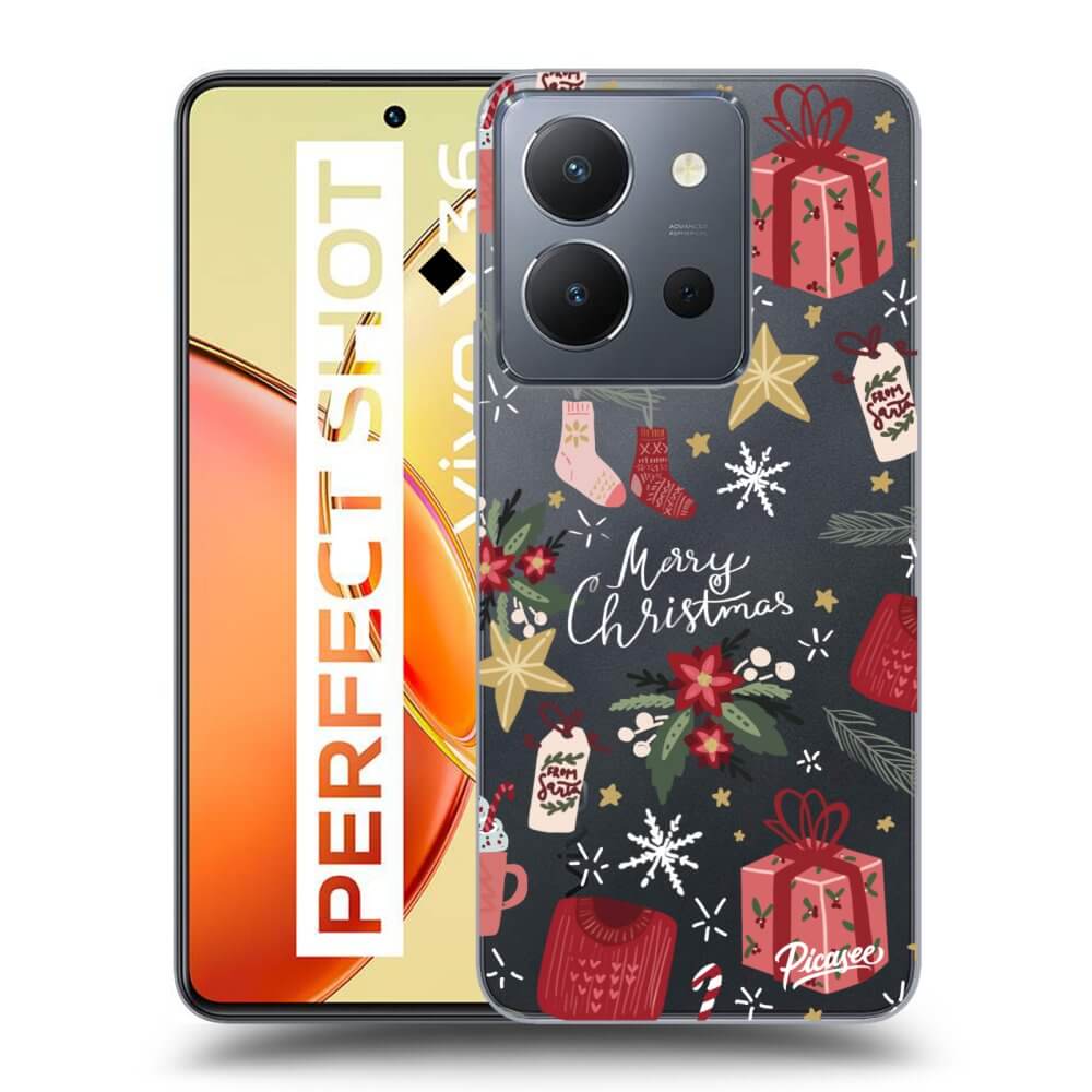 Silikonový Průhledný Obal Pro Vivo Y36 4G - Christmas