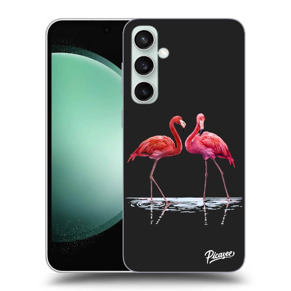 Silikonový černý Obal Pro Samsung Galaxy S23 FE S711B - Flamingos Pár