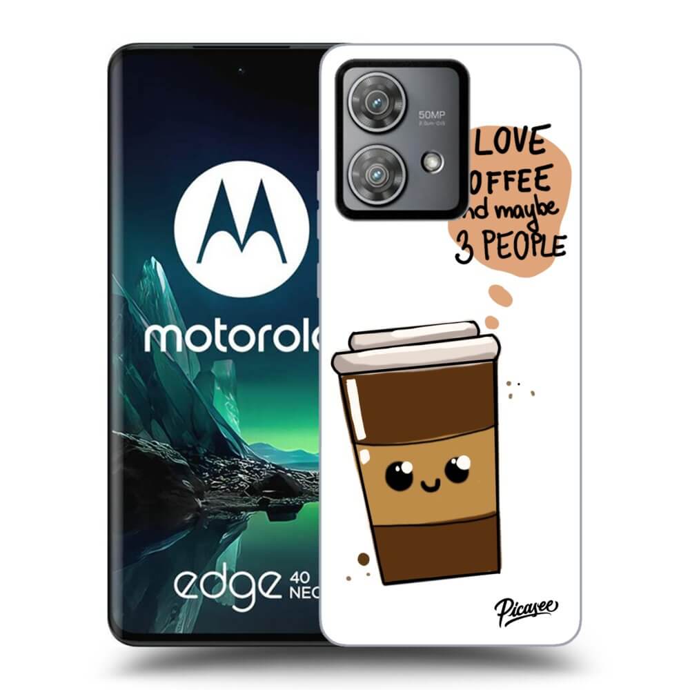 Silikonový Průhledný Obal Pro Motorola Edge 40 Neo - Cute Coffee