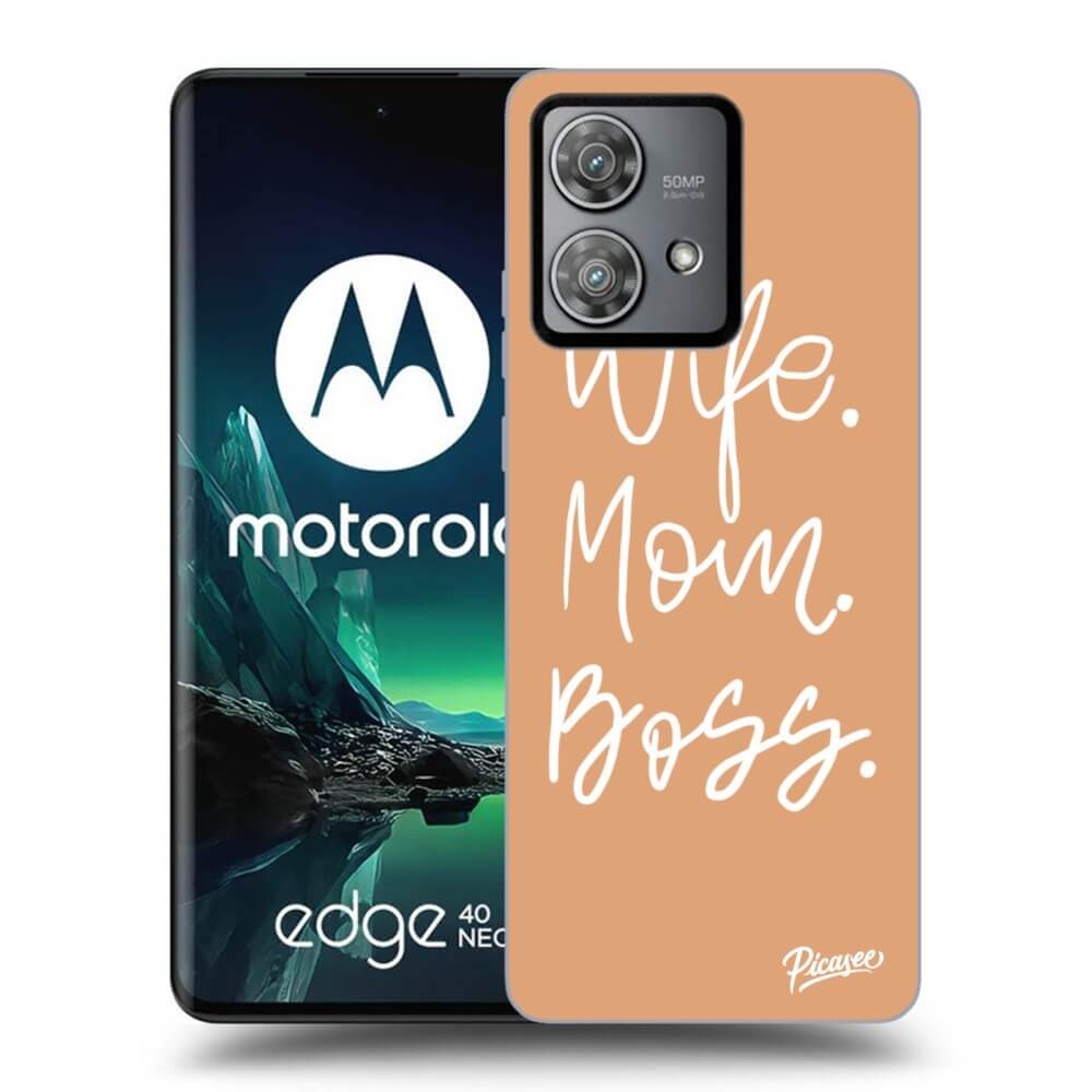 Silikonový černý Obal Pro Motorola Edge 40 Neo - Boss Mama