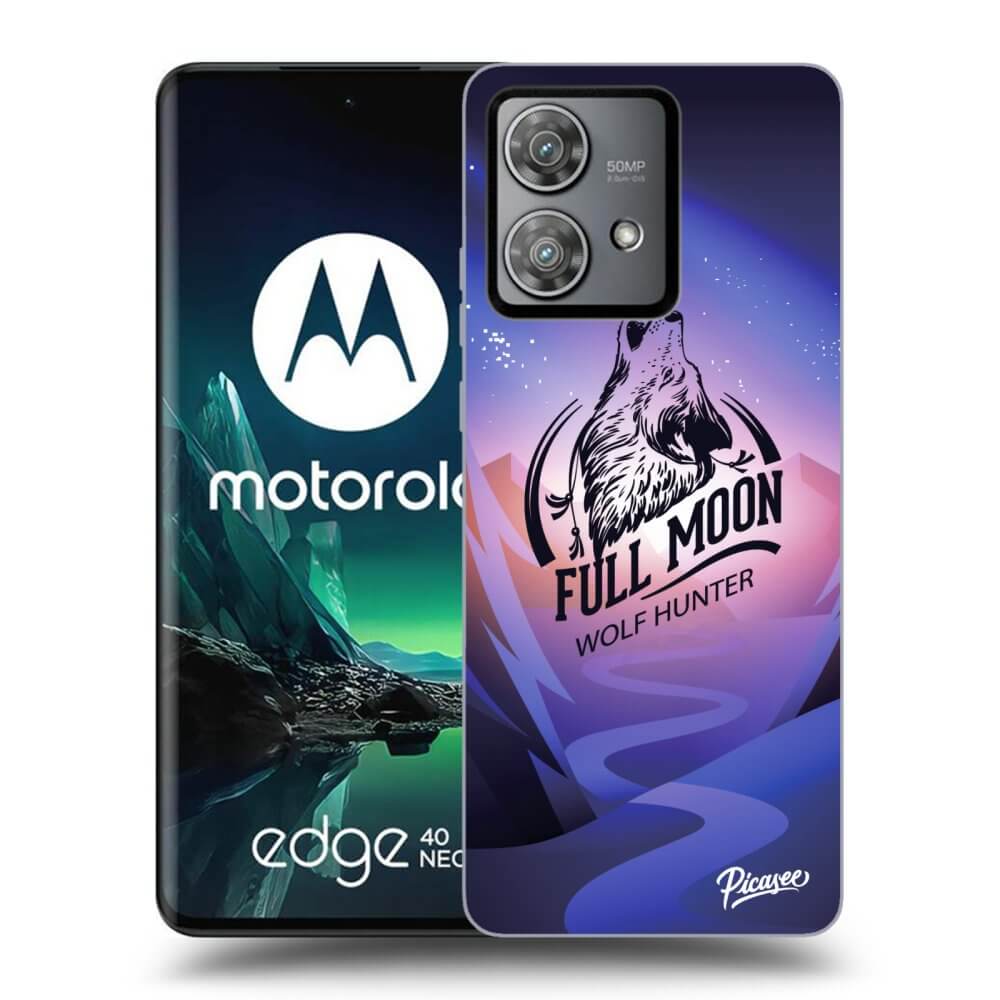 Silikonový černý Obal Pro Motorola Edge 40 Neo - Vlk