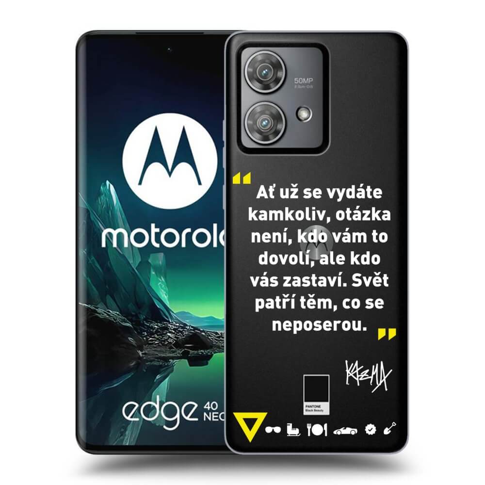 Silikonový Průhledný Obal Pro Motorola Edge 40 Neo - Kazma - SVĚT PATŘÍ TĚM, CO SE NEPOSEROU