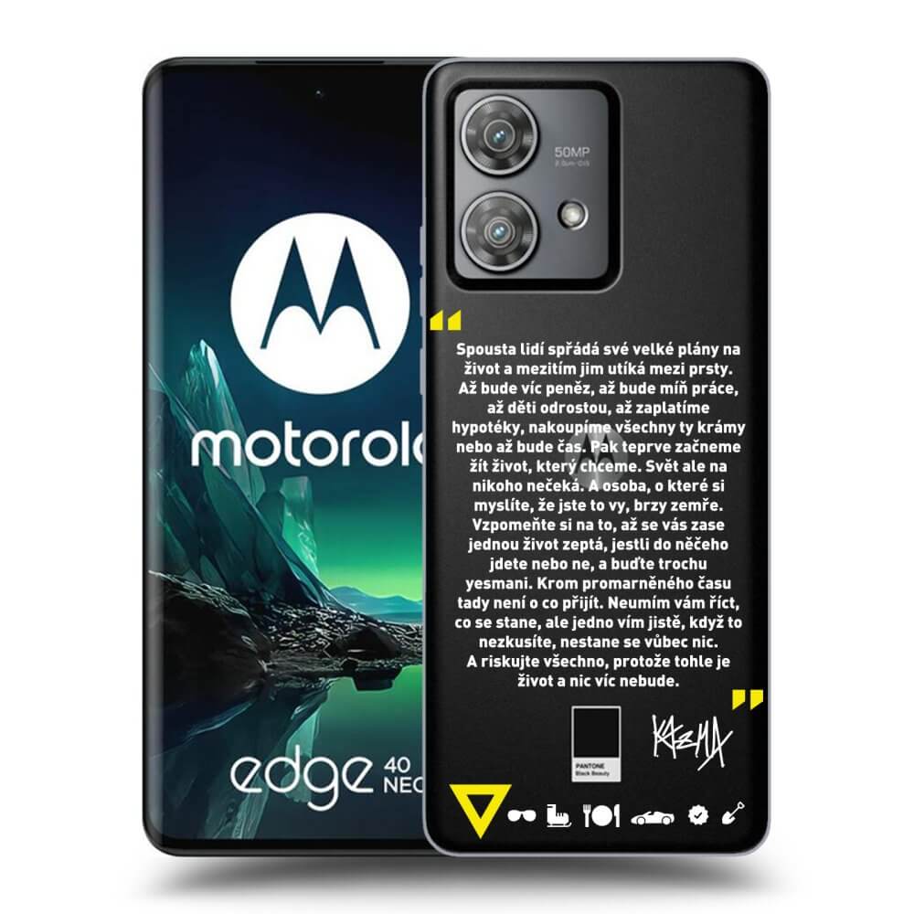 Silikonový Průhledný Obal Pro Motorola Edge 40 Neo - Kazma - BUĎTE TROCHU YESMANI