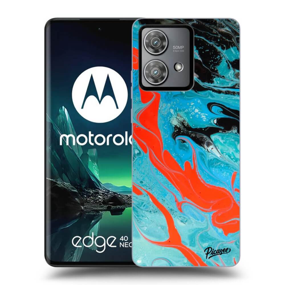 Silikonový černý Obal Pro Motorola Edge 40 Neo - Blue Magma