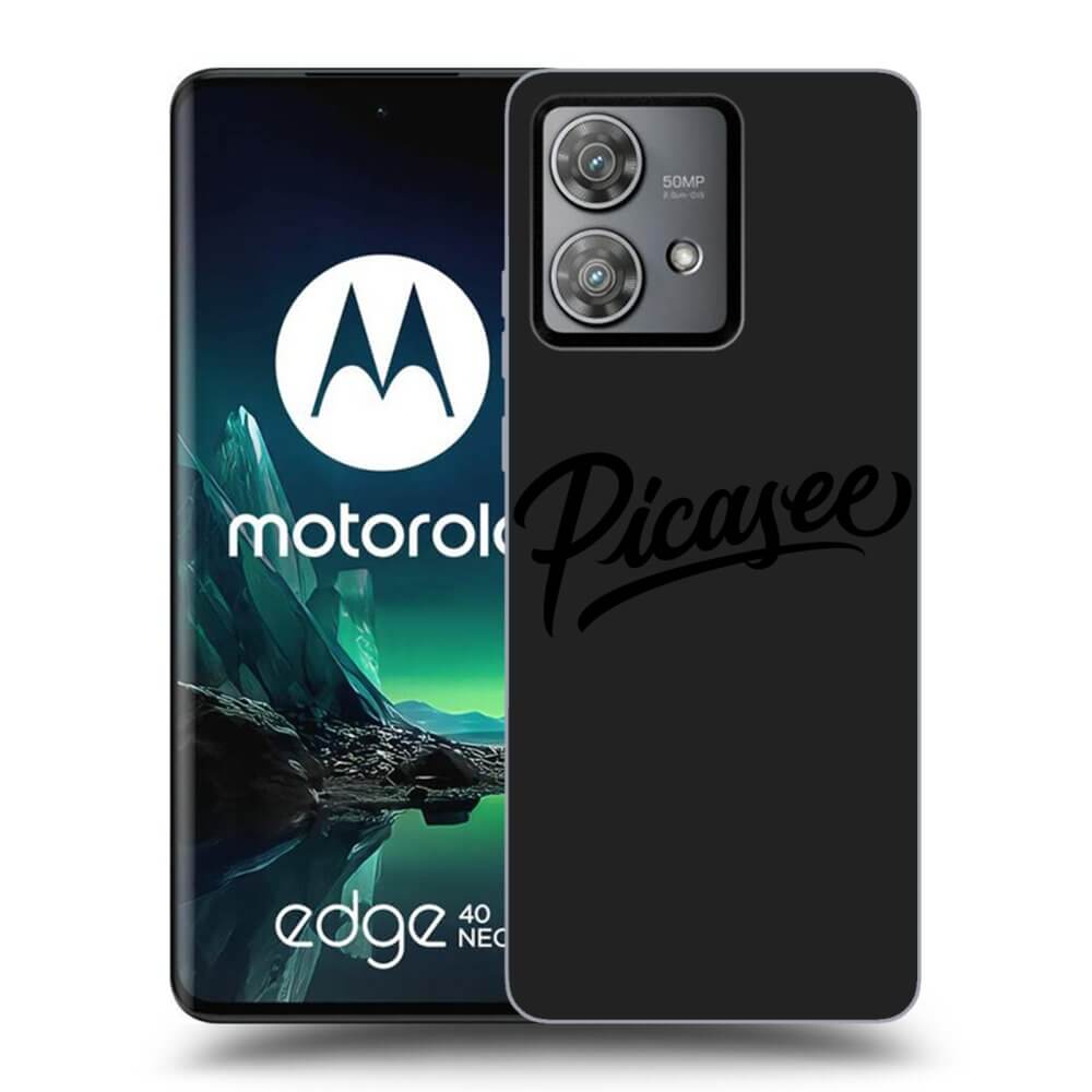 Silikonový černý Obal Pro Motorola Edge 40 Neo - Picasee - Black