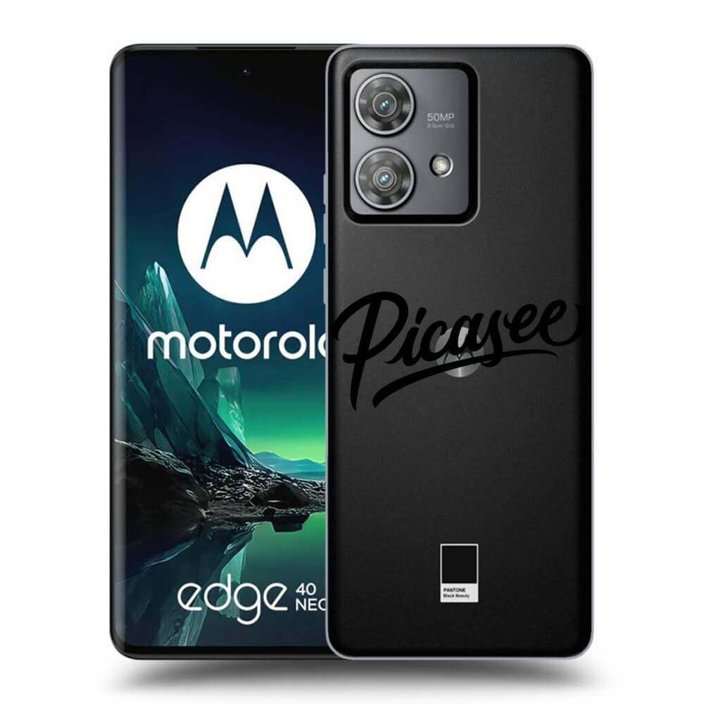 Silikonový Průhledný Obal Pro Motorola Edge 40 Neo - Picasee - Black