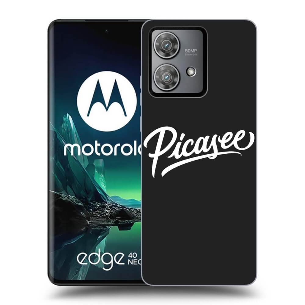 Silikonový černý Obal Pro Motorola Edge 40 Neo - Picasee - White