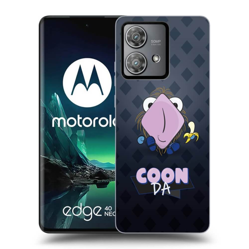 Silikonový černý Obal Pro Motorola Edge 40 Neo - COONDA Chlupatka - Tmavá