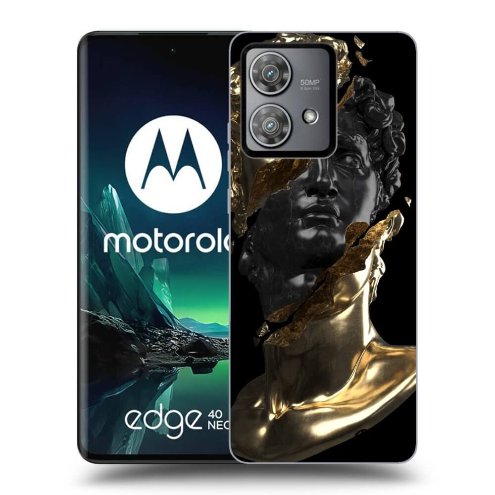 Silikonový černý Obal Pro Motorola Edge 40 Neo - Gold - Black