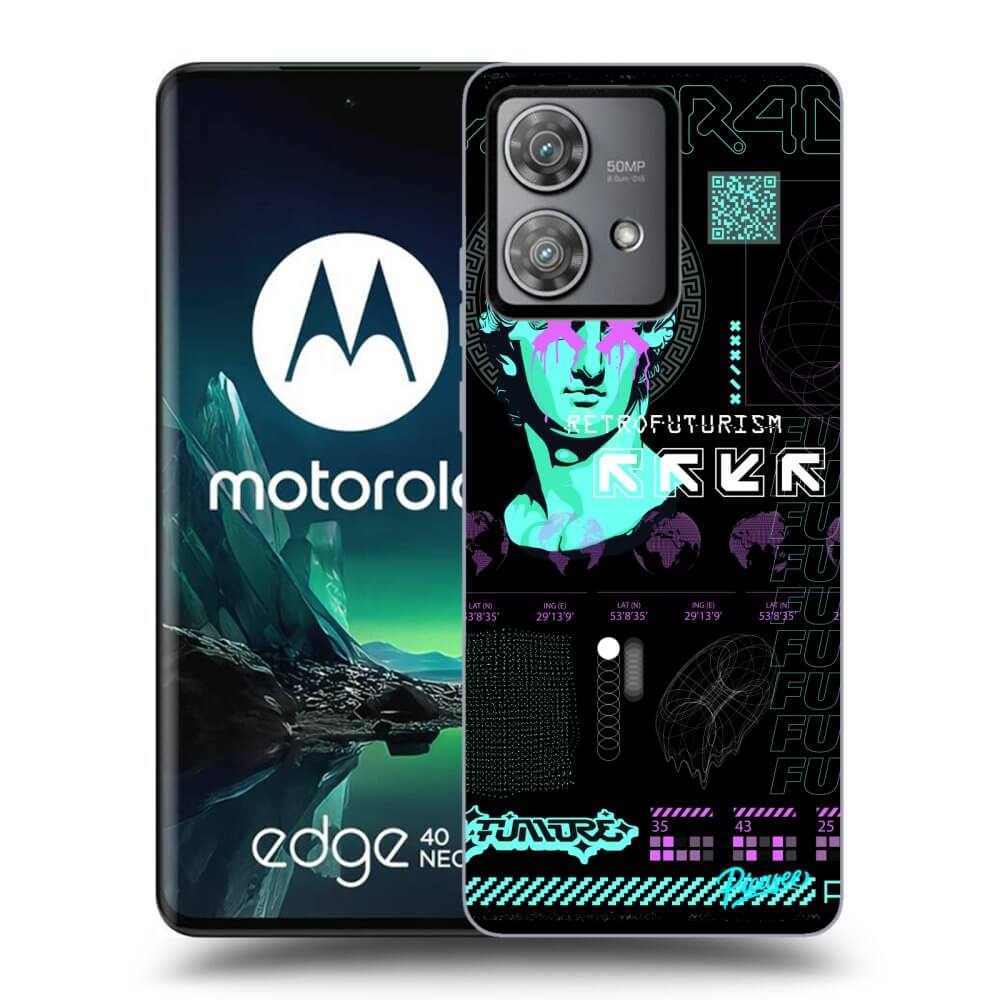 Silikonový černý Obal Pro Motorola Edge 40 Neo - RETRO