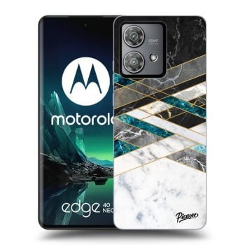 Obal pro Motorola Edge 40 Neo - Black & White geometry