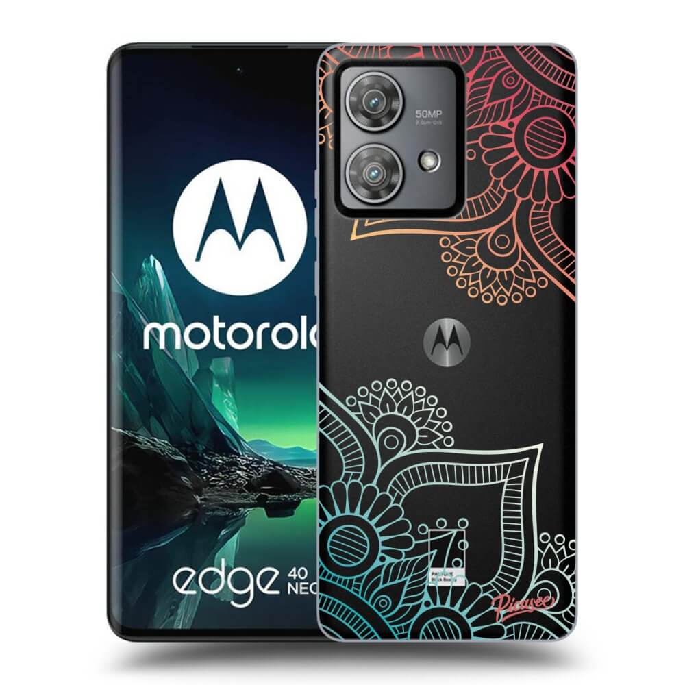 Silikonový Průhledný Obal Pro Motorola Edge 40 Neo - Květinový Vzor