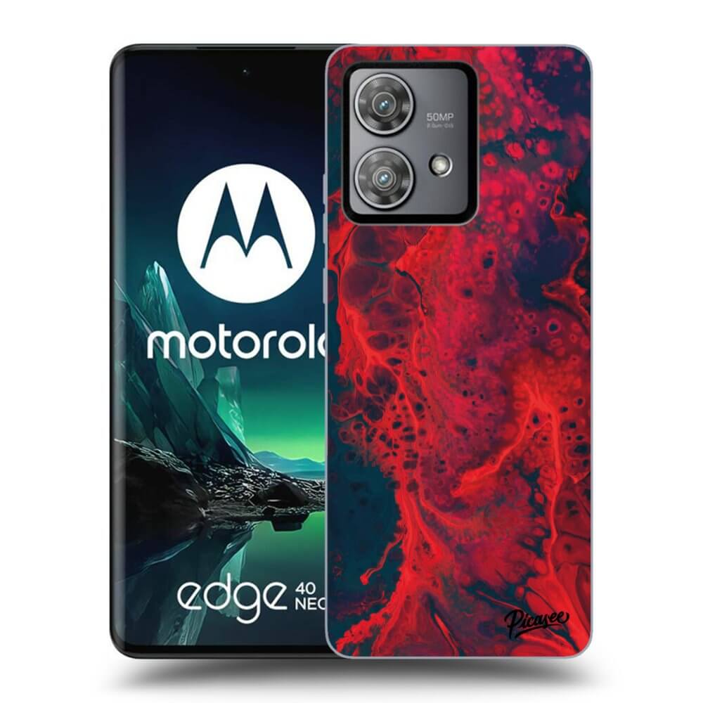 Silikonový Průhledný Obal Pro Motorola Edge 40 Neo - Organic Red