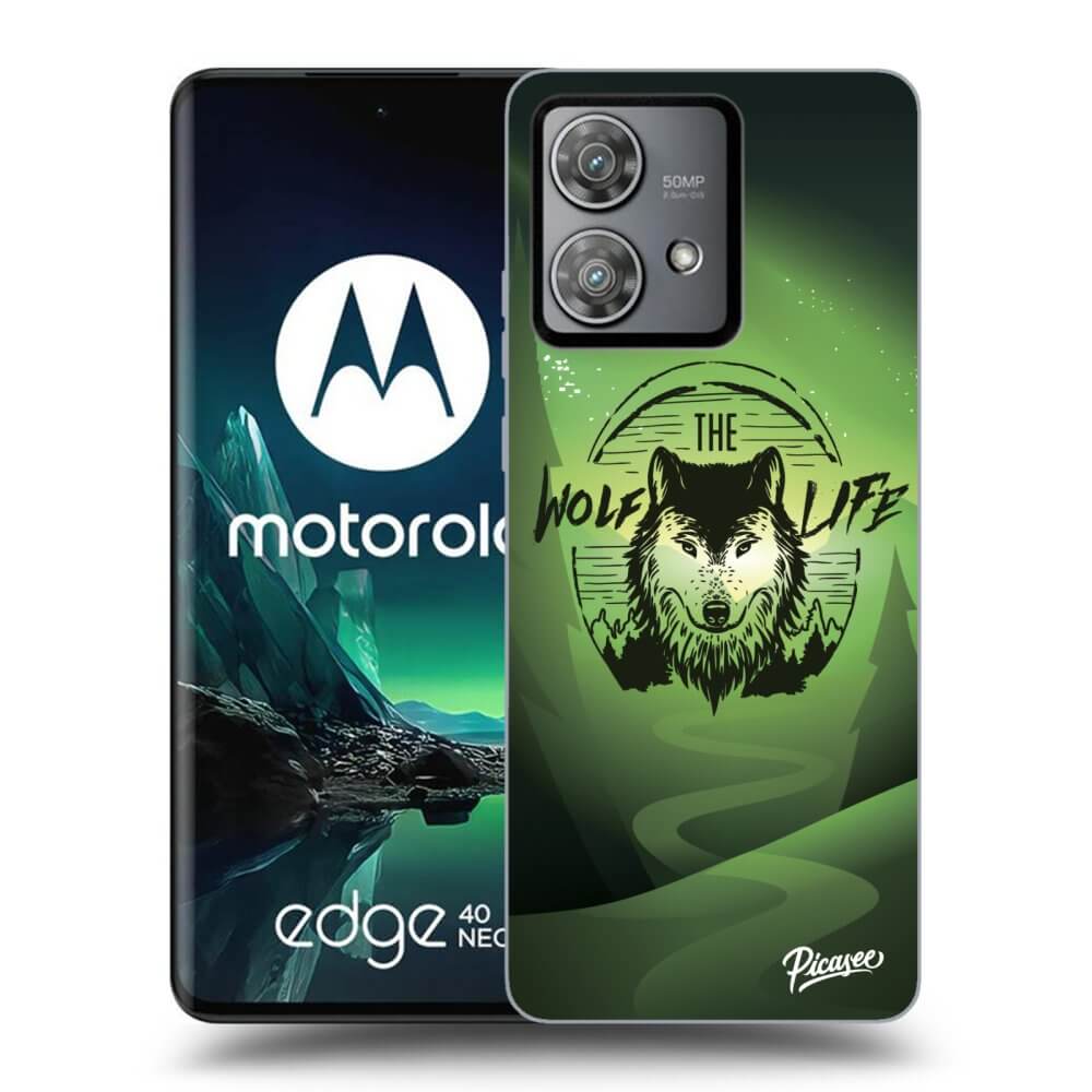 Silikonový černý Obal Pro Motorola Edge 40 Neo - Život Vlka