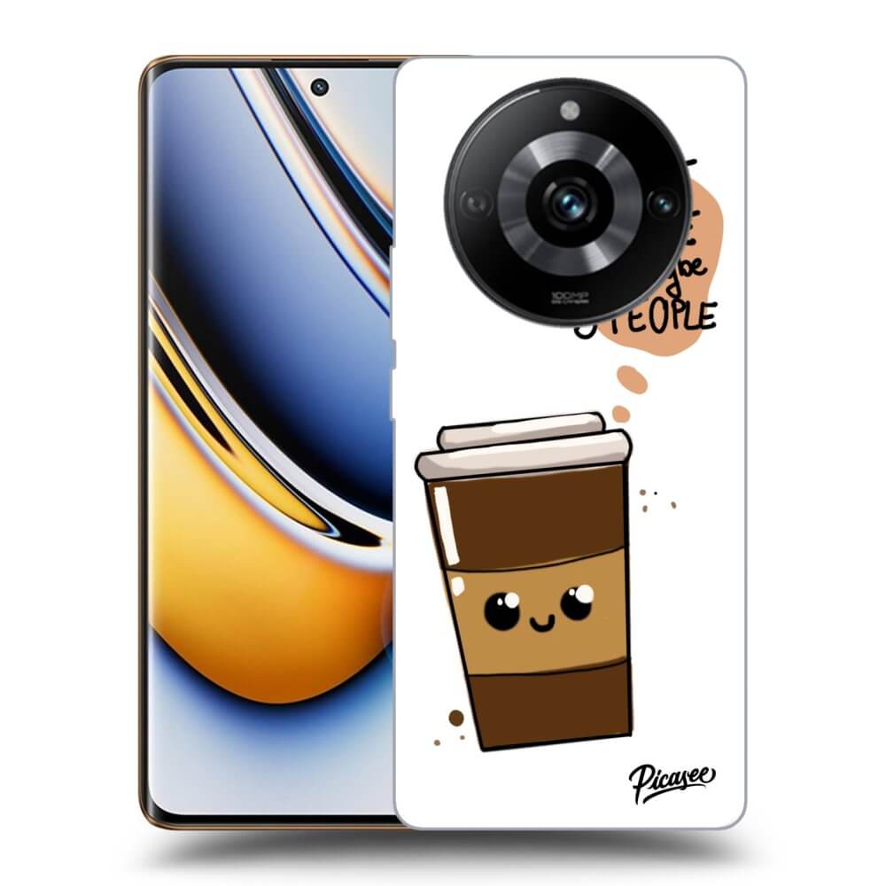 Silikonový černý Obal Pro Realme 11 Pro+ - Cute Coffee