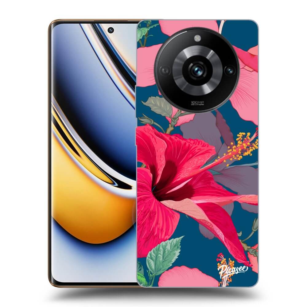 Silikonový černý Obal Pro Realme 11 Pro+ - Hibiscus