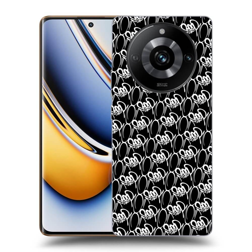 Silikonový černý Obal Pro Realme 11 Pro+ - Separ - White On Black 2