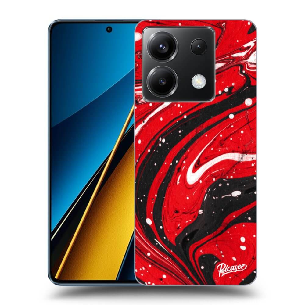 Silikonový černý Obal Pro Xiaomi Poco X6 - Red Black