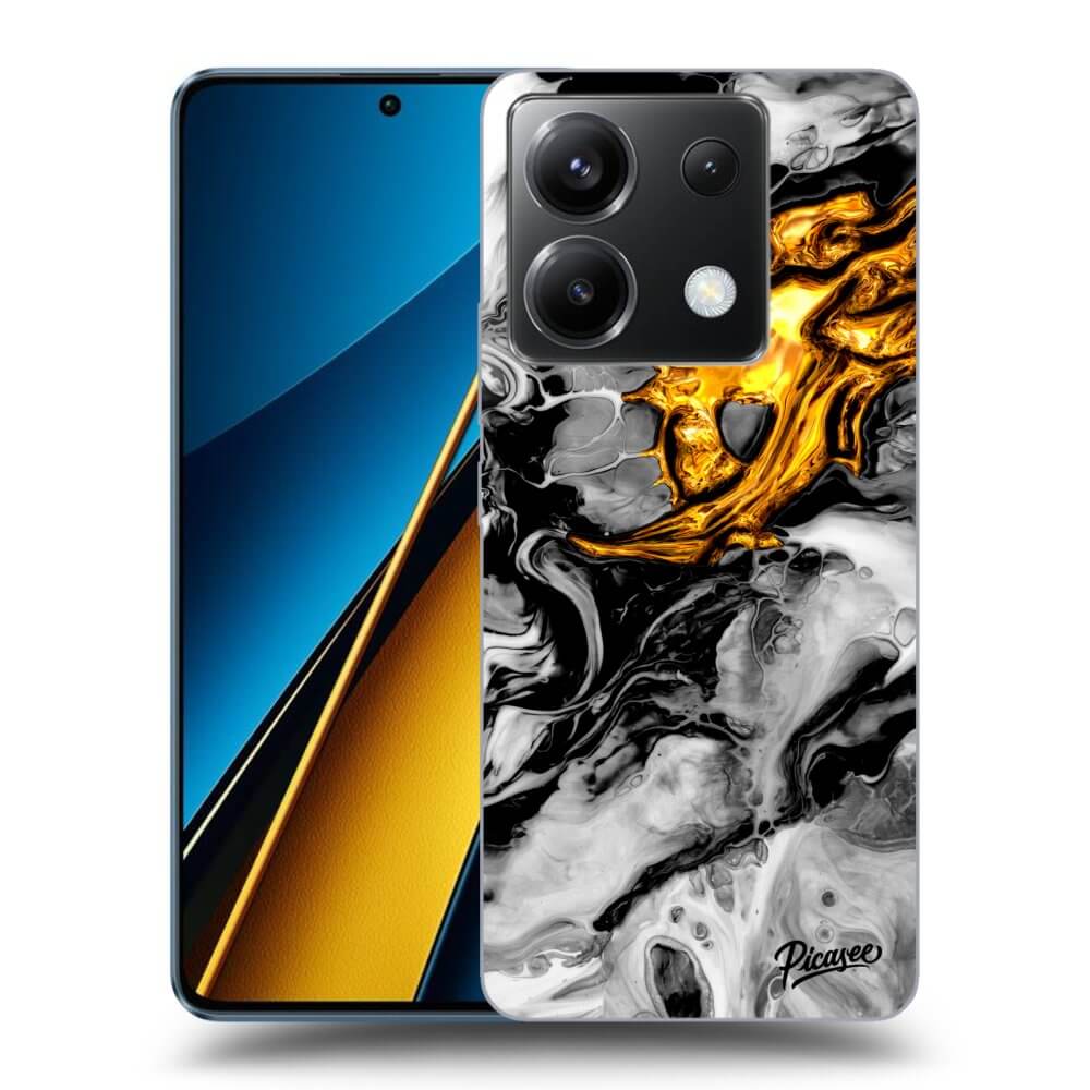 Silikonový černý Obal Pro Xiaomi Poco X6 - Black Gold 2