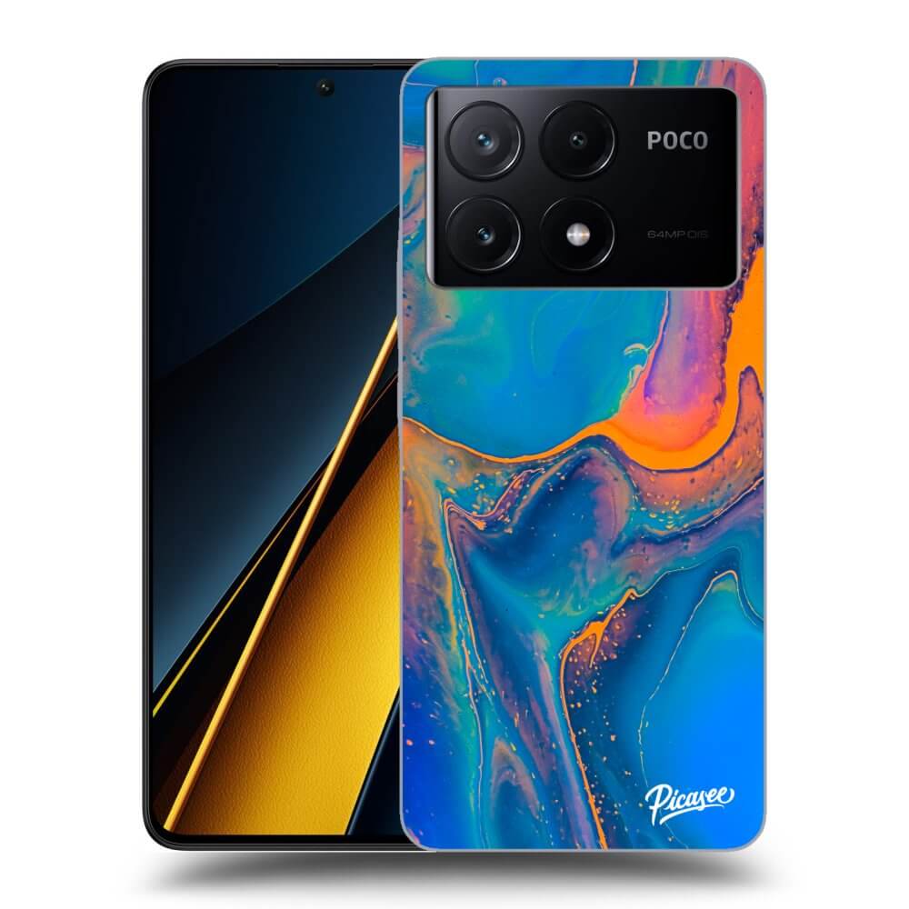 Silikonový černý Obal Pro Xiaomi Poco X6 Pro - Rainbow