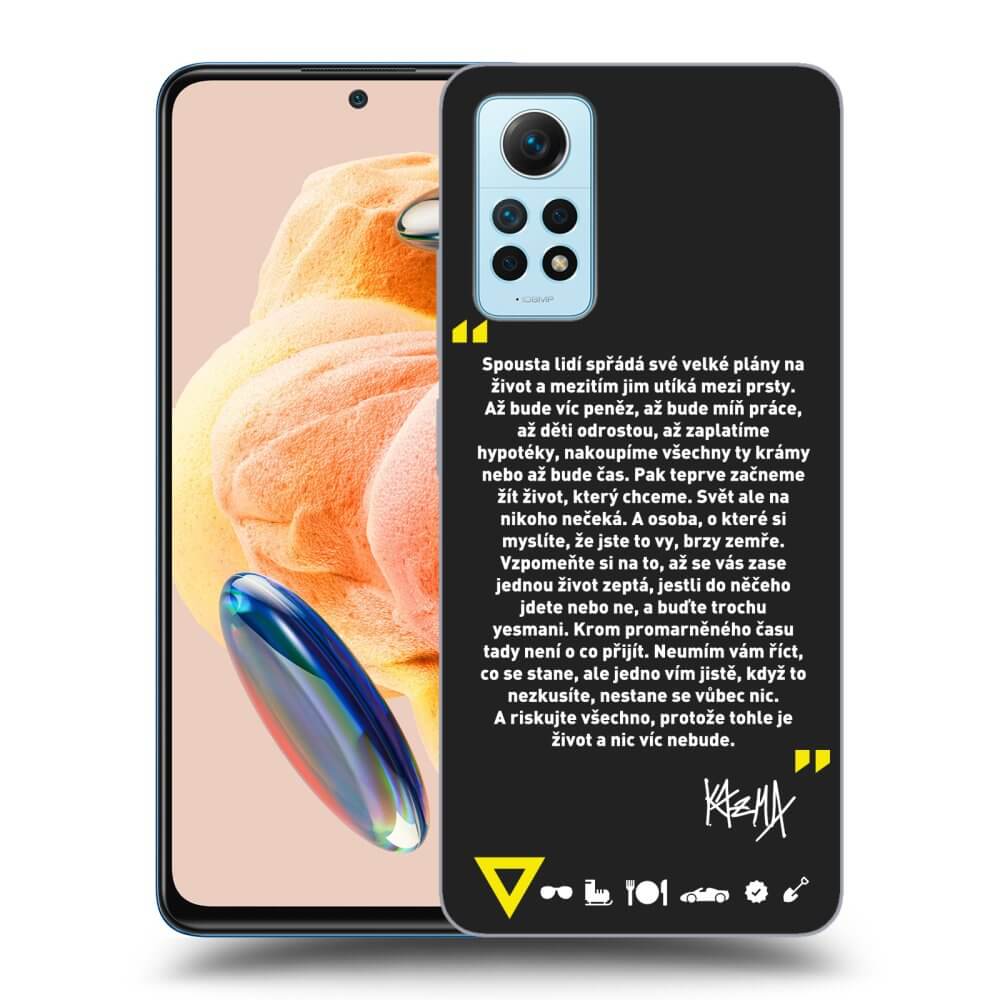 Silikonový černý Obal Pro Xiaomi Redmi Note 12 Pro 4G - Kazma - BUĎTE TROCHU YESMANI